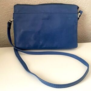 Blue Crossbody Italian Leather Purse
